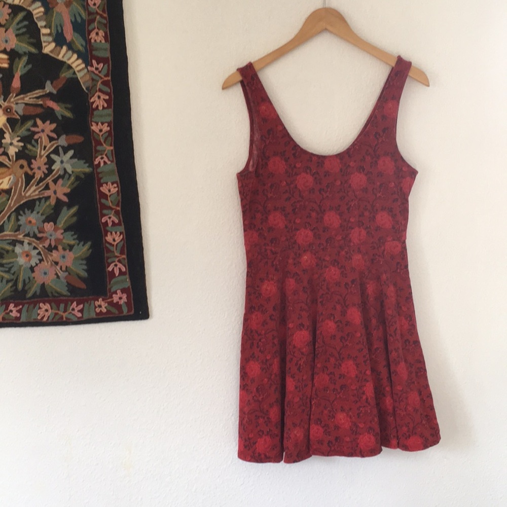 Ecoté Red Roses Skater Dress
